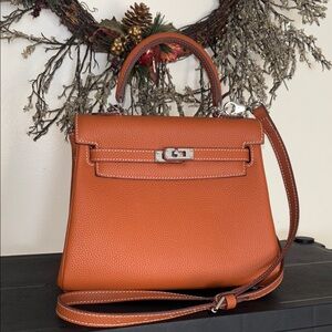 Genuine leather brown 25